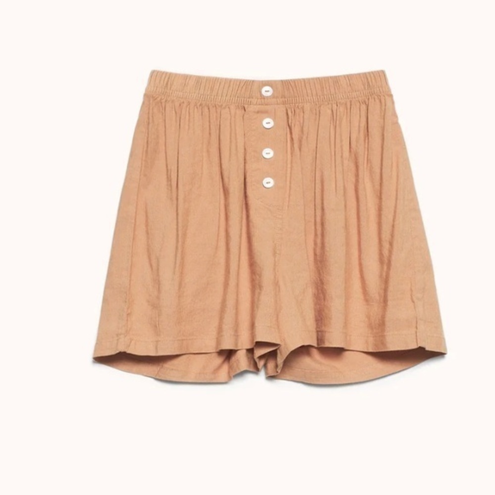 Morrow soft goods Esme linen shorts M Apricot